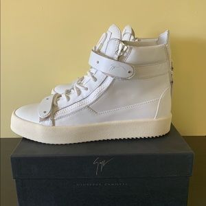 GIUSEPPE ZANOTTI WHITE LEATHER HIGHTOP
